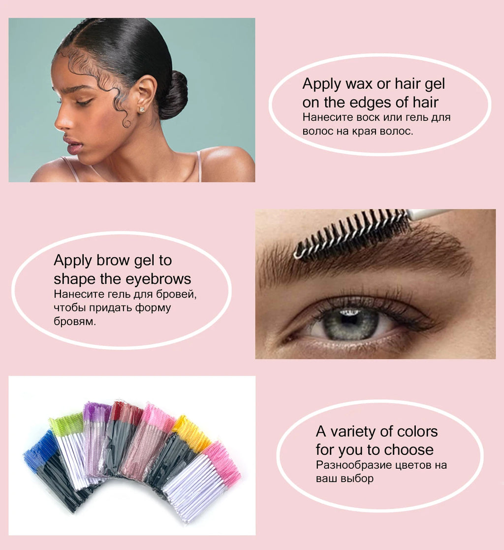 50/100/300/500pcs escovas para pestanas