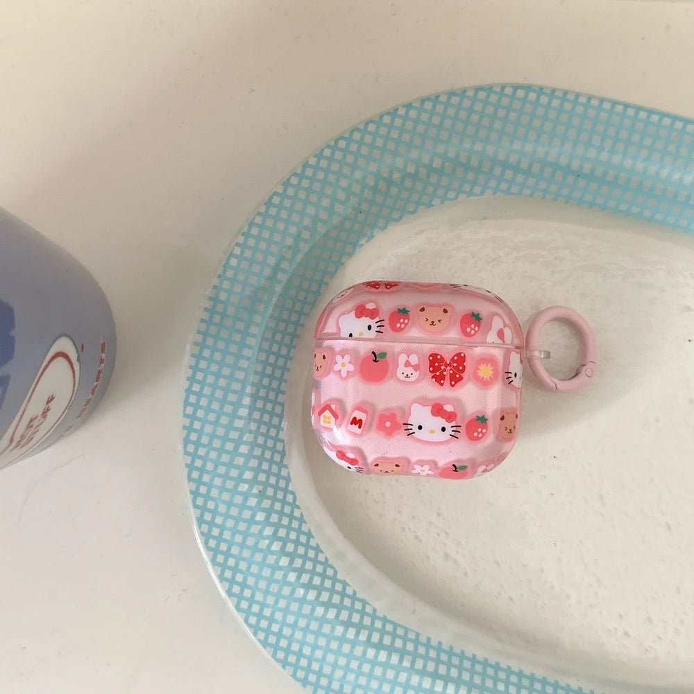 Hello Kitty Capa para Airpods 4 1 2 3 Pro 2 3 4