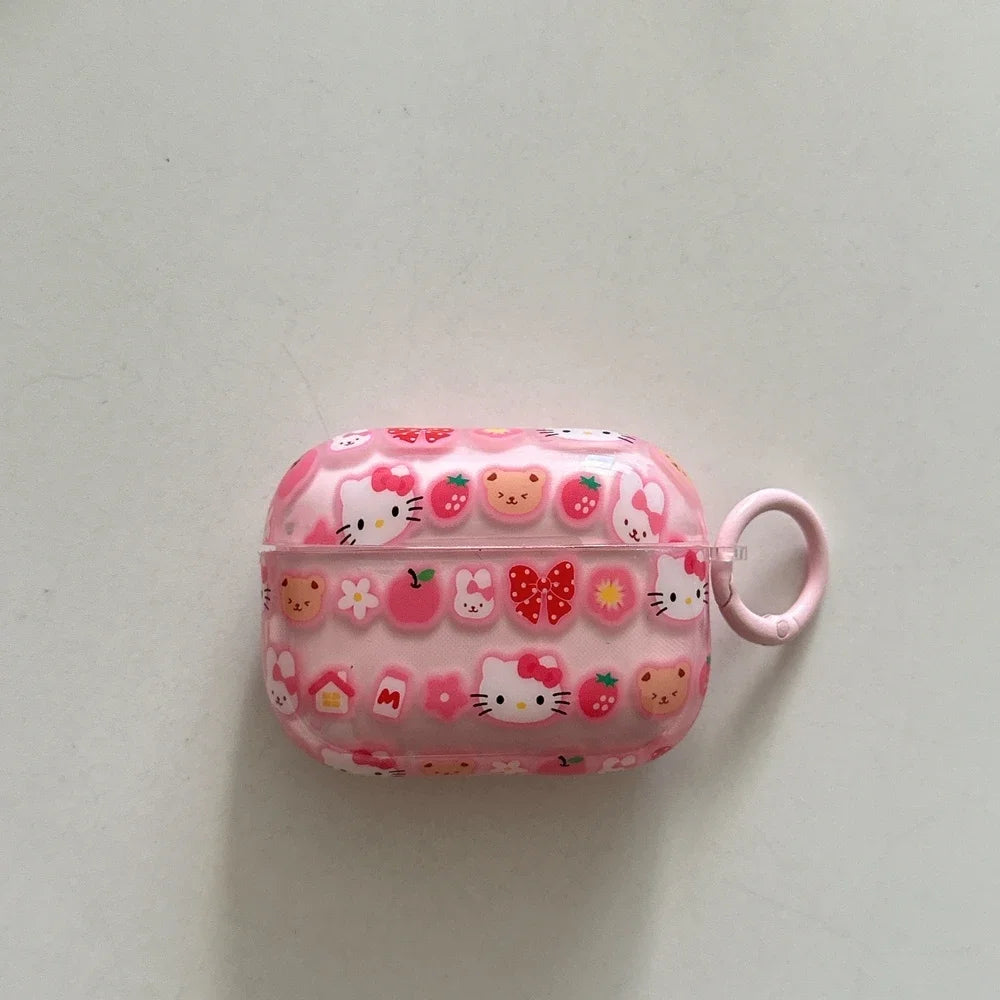 Hello Kitty Capa para Airpods 4 1 2 3 Pro 2 3 4