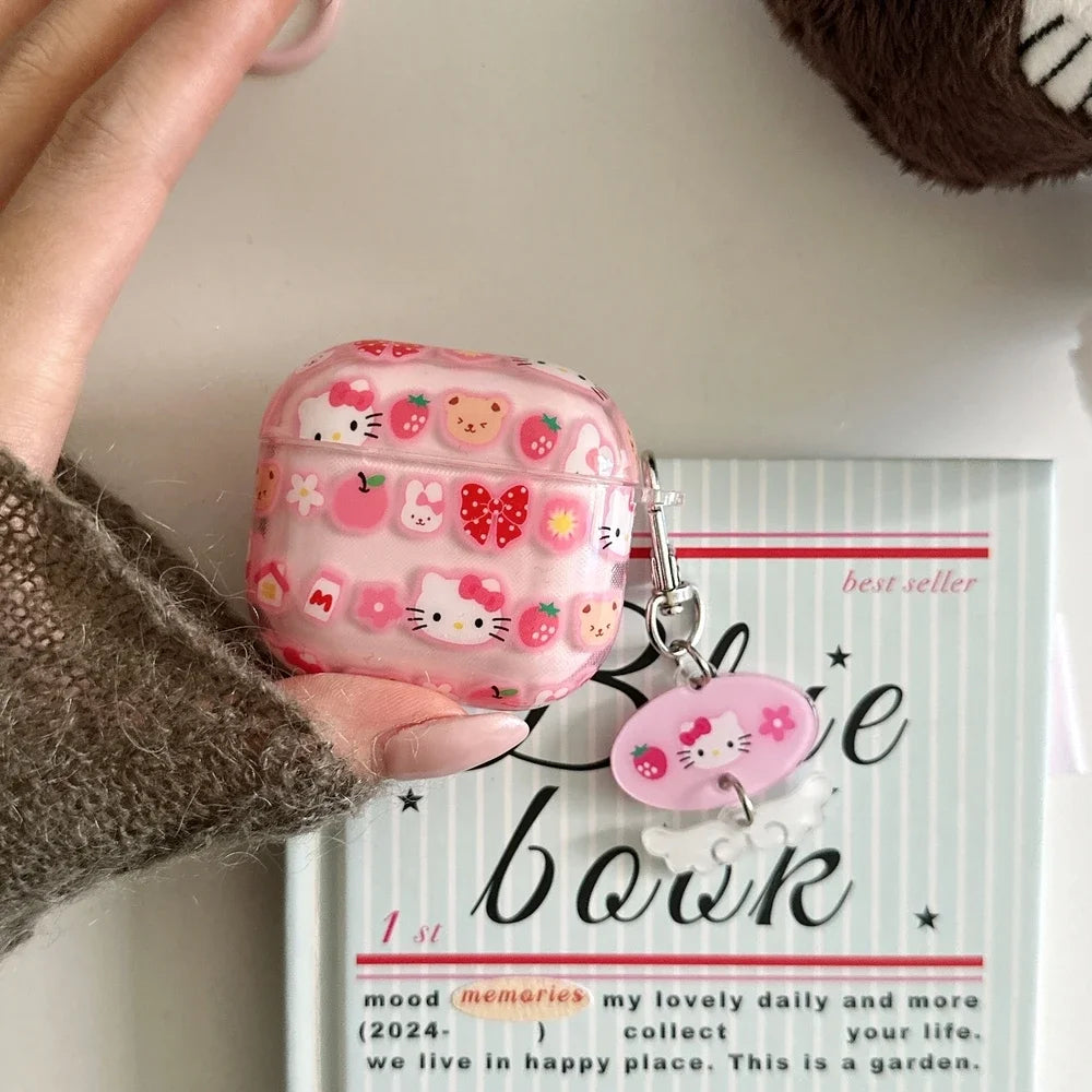 Hello Kitty Capa para Airpods 4 1 2 3 Pro 2 3 4