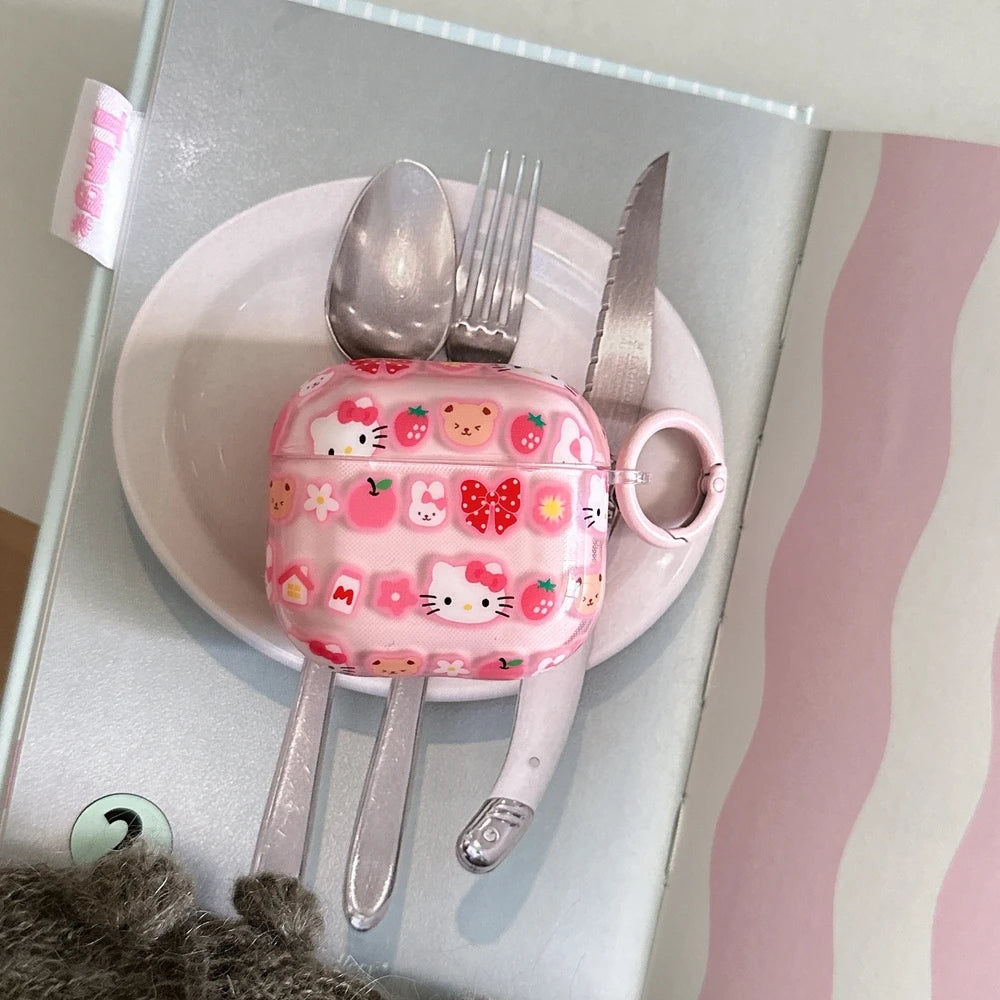 Hello Kitty Capa para Airpods 4 1 2 3 Pro 2 3 4