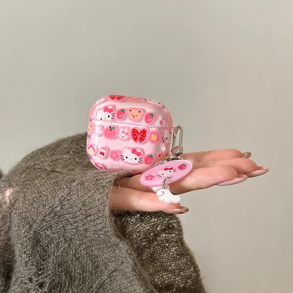 Hello Kitty Capa para Airpods 4 1 2 3 Pro 2 3 4