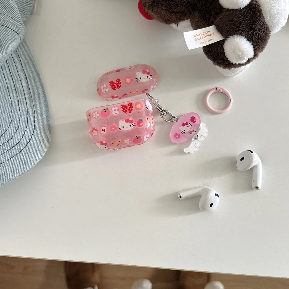 Hello Kitty Capa para Airpods 4 1 2 3 Pro 2 3 4