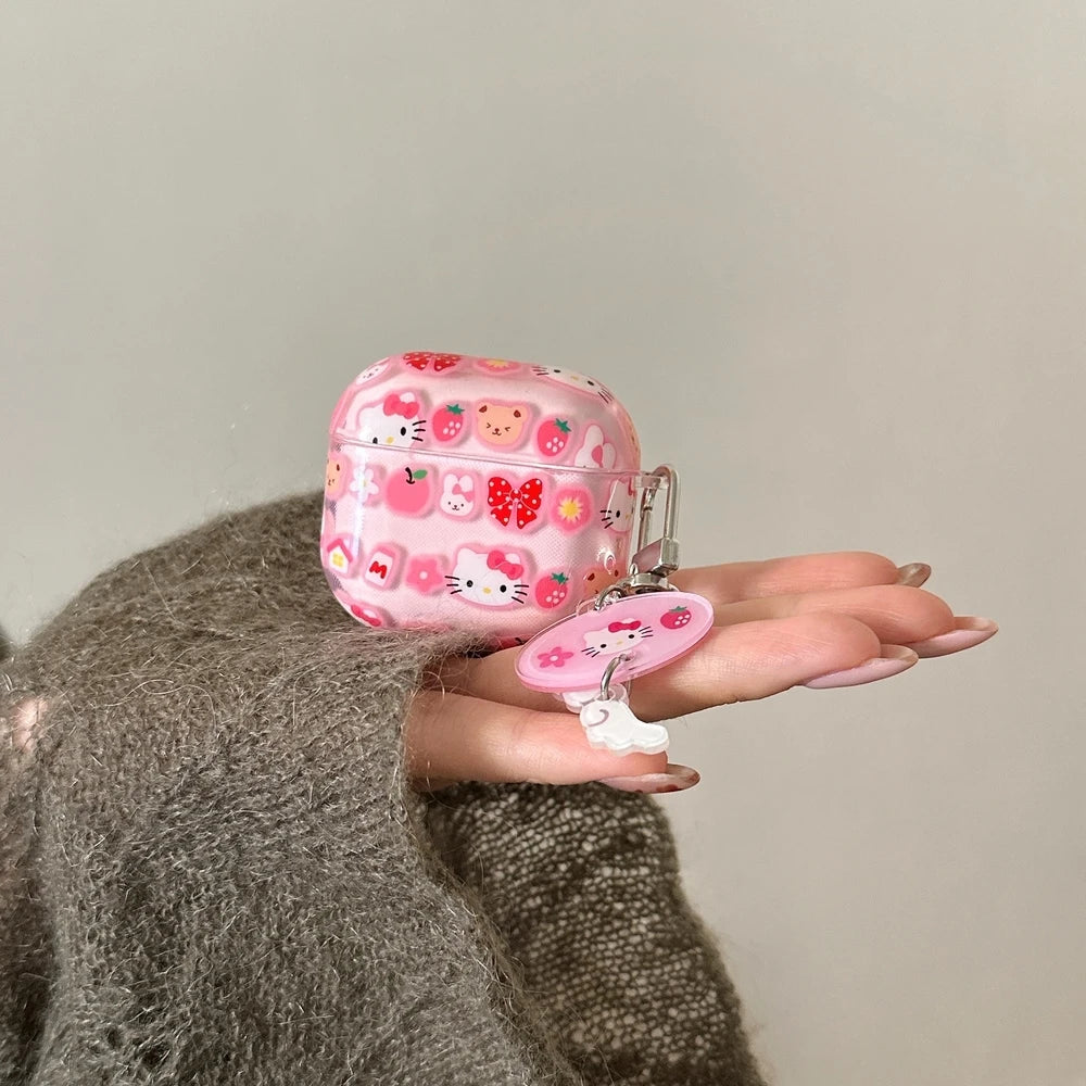 Hello Kitty Capa para Airpods 4 1 2 3 Pro 2 3 4