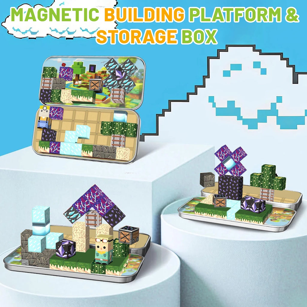 Blocos de Construção Magnéticos – 35 Peças