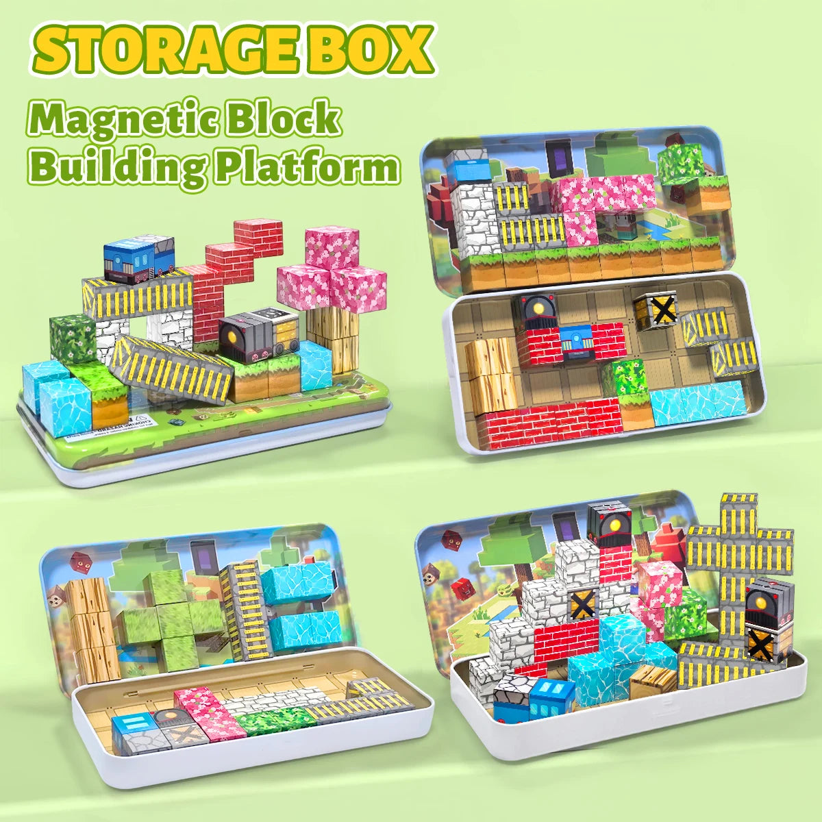 Blocos de Construção Magnéticos – 35 Peças