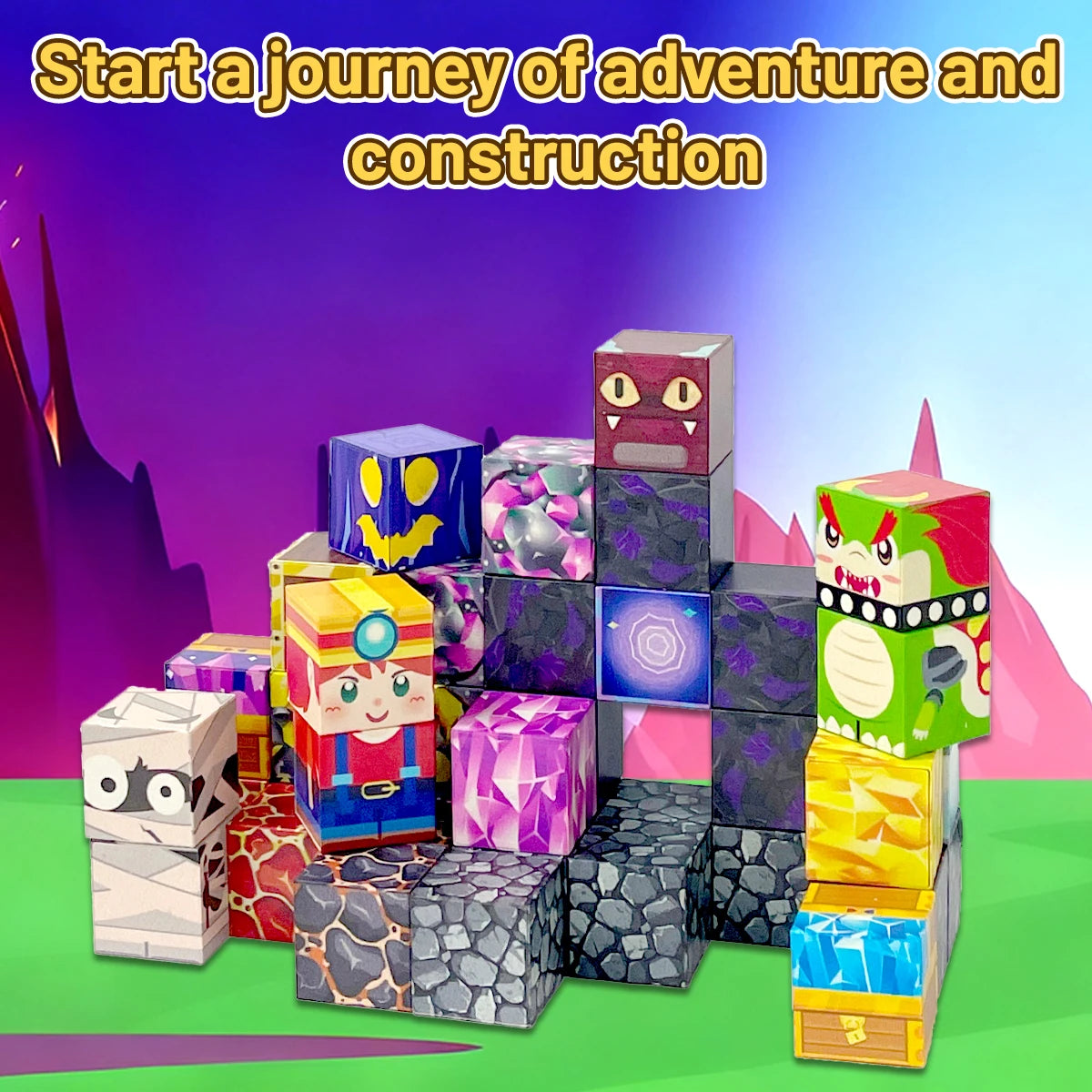 Blocos de Construção Magnéticos – 35 Peças